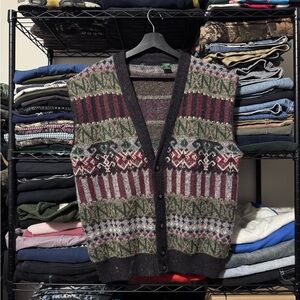 Pendleton Multicolor Patterned Cardigan Sweater